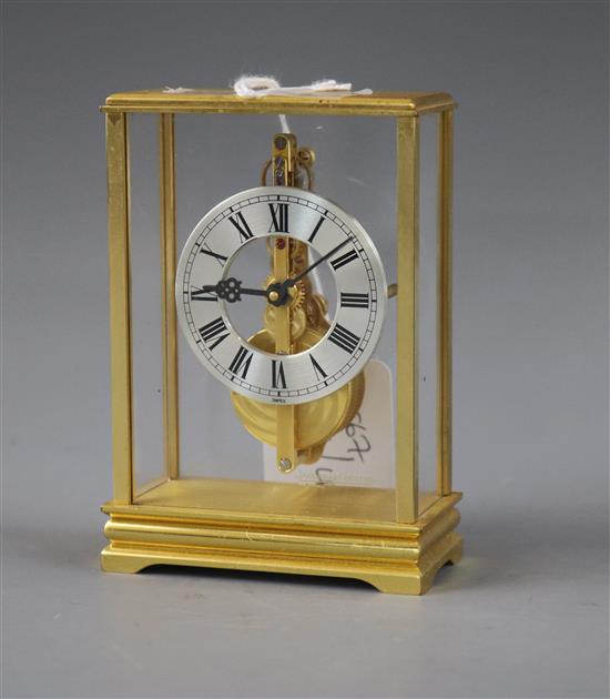 A Jaeger le Coultre desk timepiece height 10cm